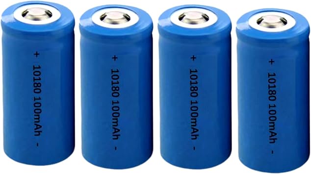 Compatible for 4PCS 3.7V 10180 ion Rechargeable li-ion Cell Batteries 100MAH for led Digital Device