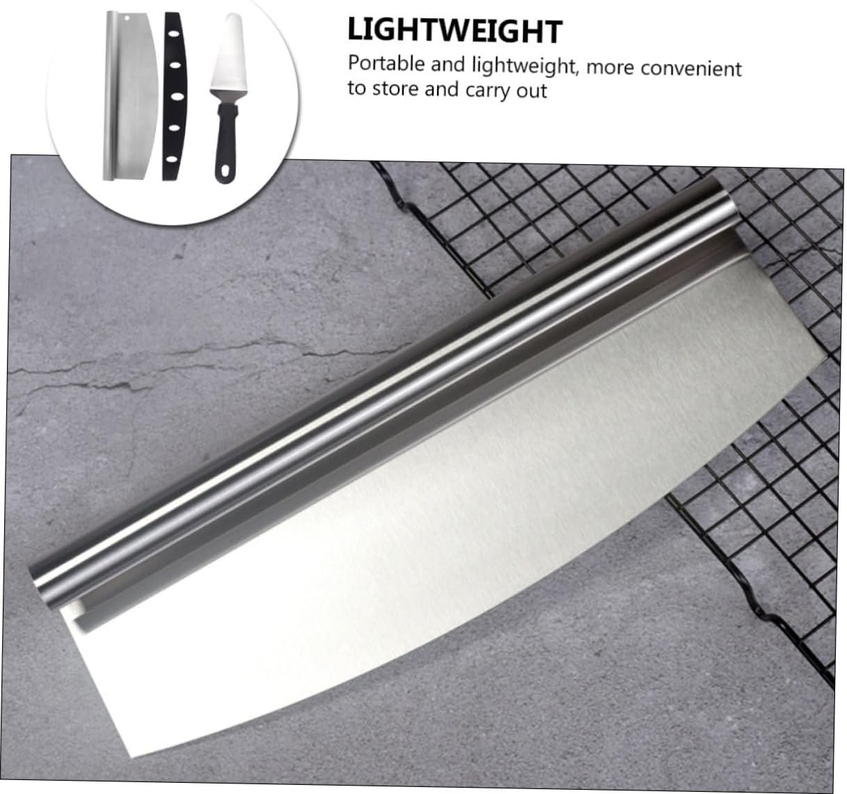 Luxshiny 2pcs Pizza Cutter and Stainless Steel Triangle Spatula Set with Pp Sheath, Multifunctional Semi-circular Wheel Slicer for Kitchen Baking and Pizza Making