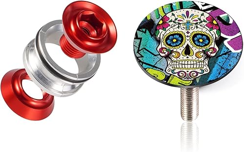 Miniatura 8 de CNC Tapa superior para auriculares de bicicleta con pernos, tapa de auriculares MTB para bicicleta de carretera 1 18 vástagos y horquillas