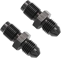 Vista 23 de Aluminio -8AN macho Flare a 1/2 x 20 rosca macho invertido adaptador de asiento accesorios negro