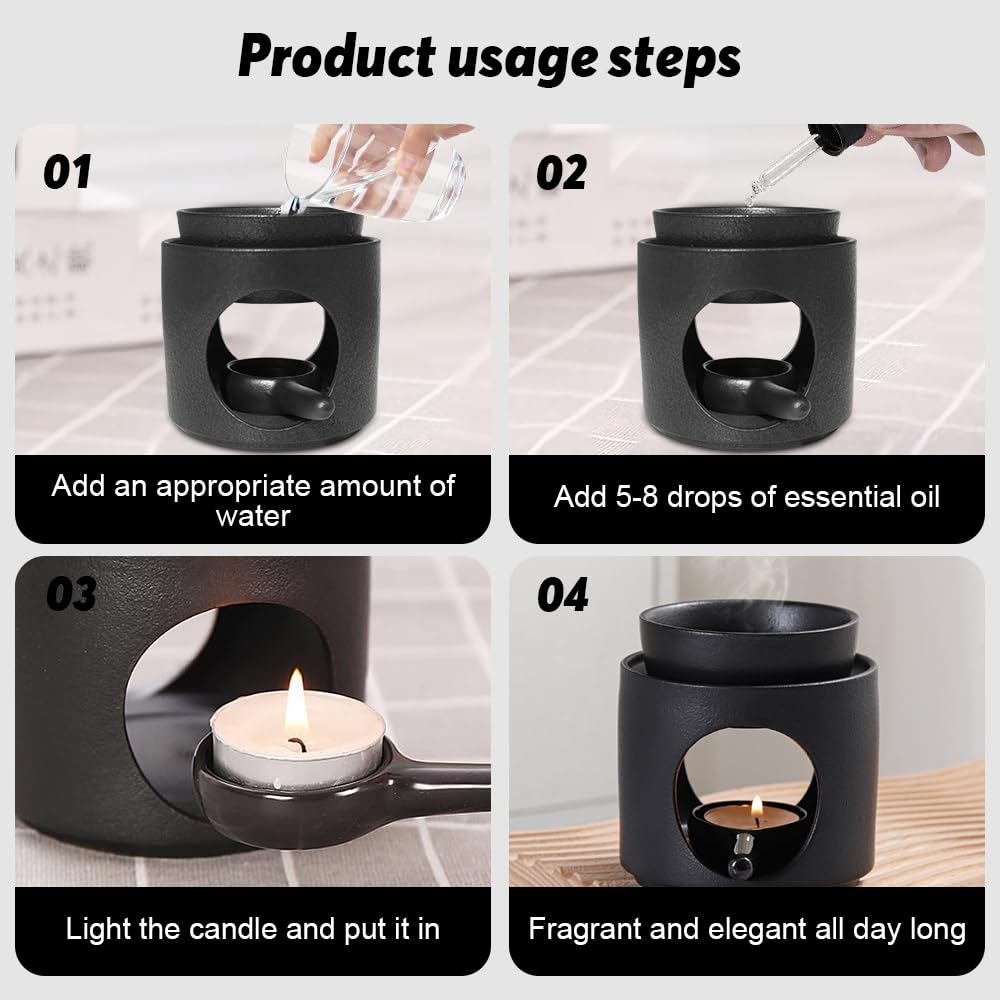 Keramische Geurlamp voor Etherische Oliën met Theelicht - Aroma Keramische Geurlamp voor Etherische Oliën met Theelicht - Aroma