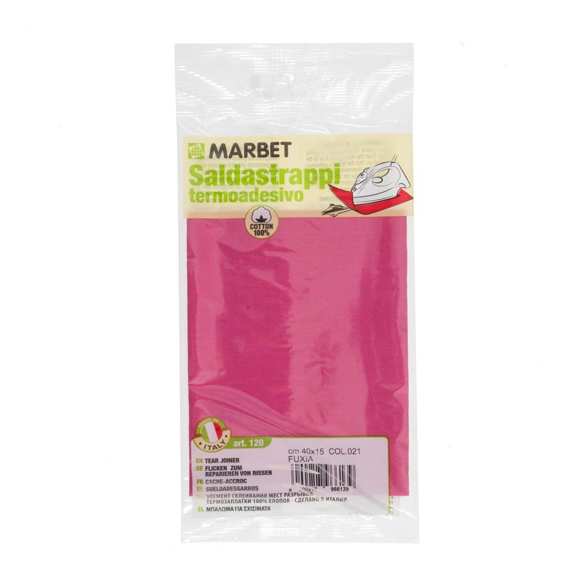 Marbet MB120.021 | Cotton Mending Fabric | Iron-On | 40 x 15cm | Fuchsia