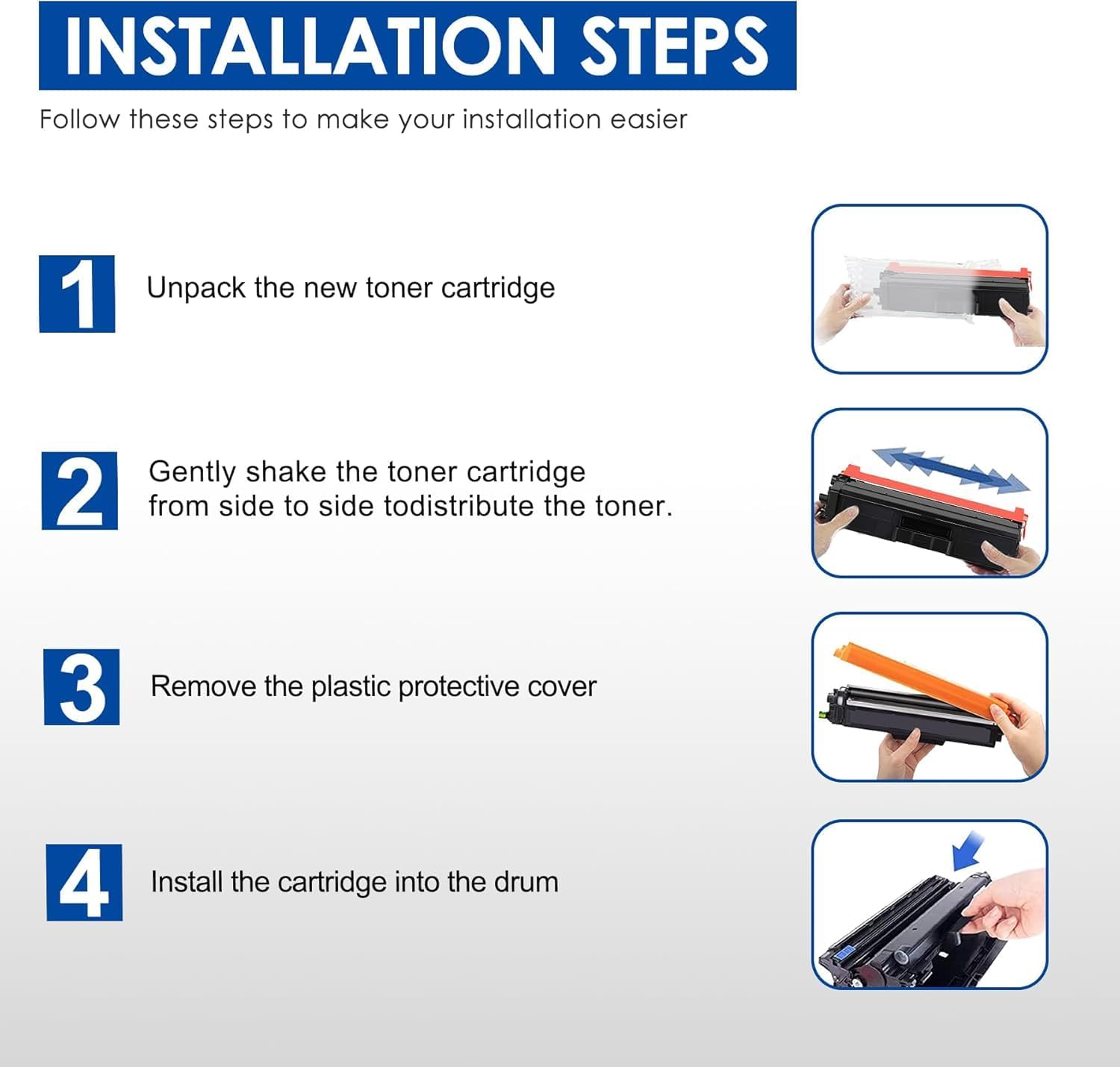 DR-431CL Drum Unit Replacement for Brother DR431CL Drum Unit HL-L8260CDW HL-L8360CDW HL-L8360CDWT MFC-L8610CDW MFC-L8900CDW Printer, DR 431CL Drum Up to 31,000 Pages (Only Drum)