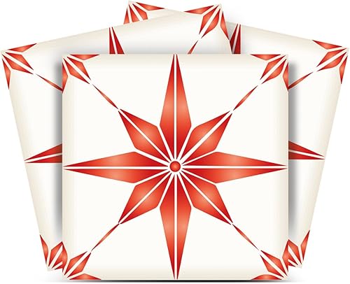 Adhesivos para azulejos Mi Alma, 24 unidades, Talavera, plantillas de pared, calcomanías para despegar y pegar, fácil aplicación, ideal para baño,