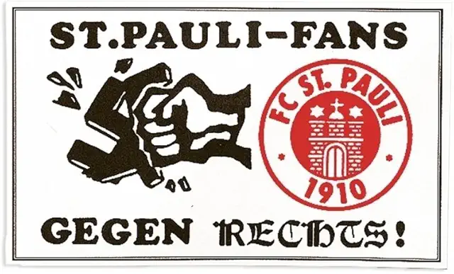 FC St. Pauli Anti-Rechts Aufkleber - 50 Stück St Pauli Sticker