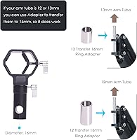 Vista 3 de Thanos C3 II Gimbal Support Steadycam System with Rotation Adapter Arm Compatible with DJI RS5/RS4/RS 4 Pro/RS2/RS 3/RS3 PRO/Mini ZHIYUN Crane 3S