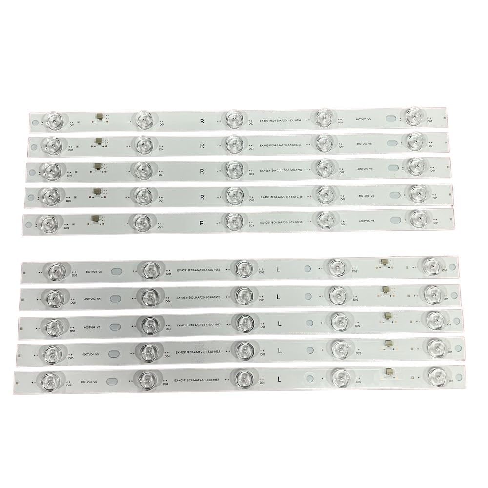 Striscia di retroilluminazione a LED Adatta for Panasonic TX-40AX630B TX-40AX630 TX-40AXR630 TX-40AX630E TX-40AXW634 400TV05 V5 400TV04 V5(Kit 10pcs for 1 TV)