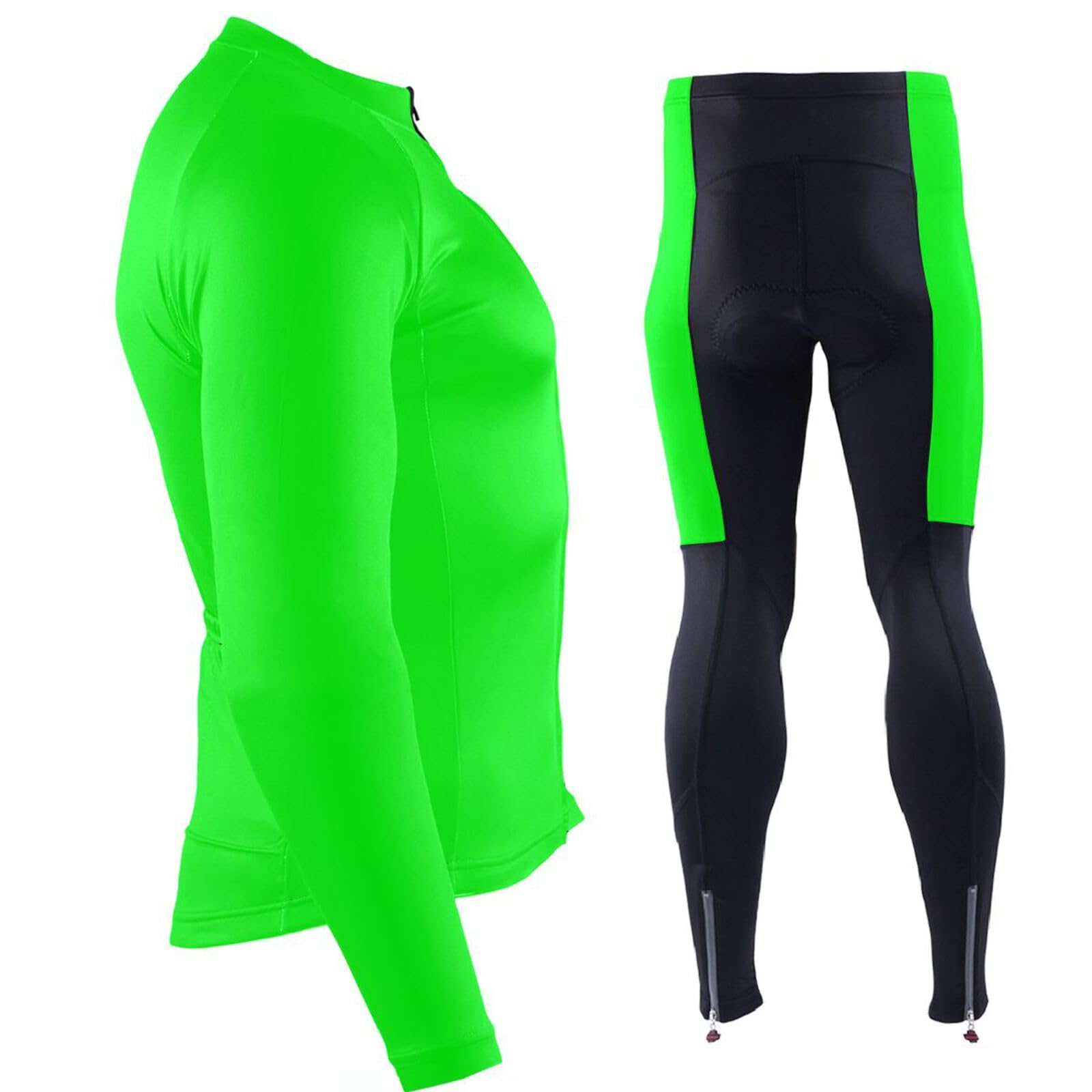 Radtrikot-Set mit Taschen, Windbreaker, langärmelig, 3D-gepolstert