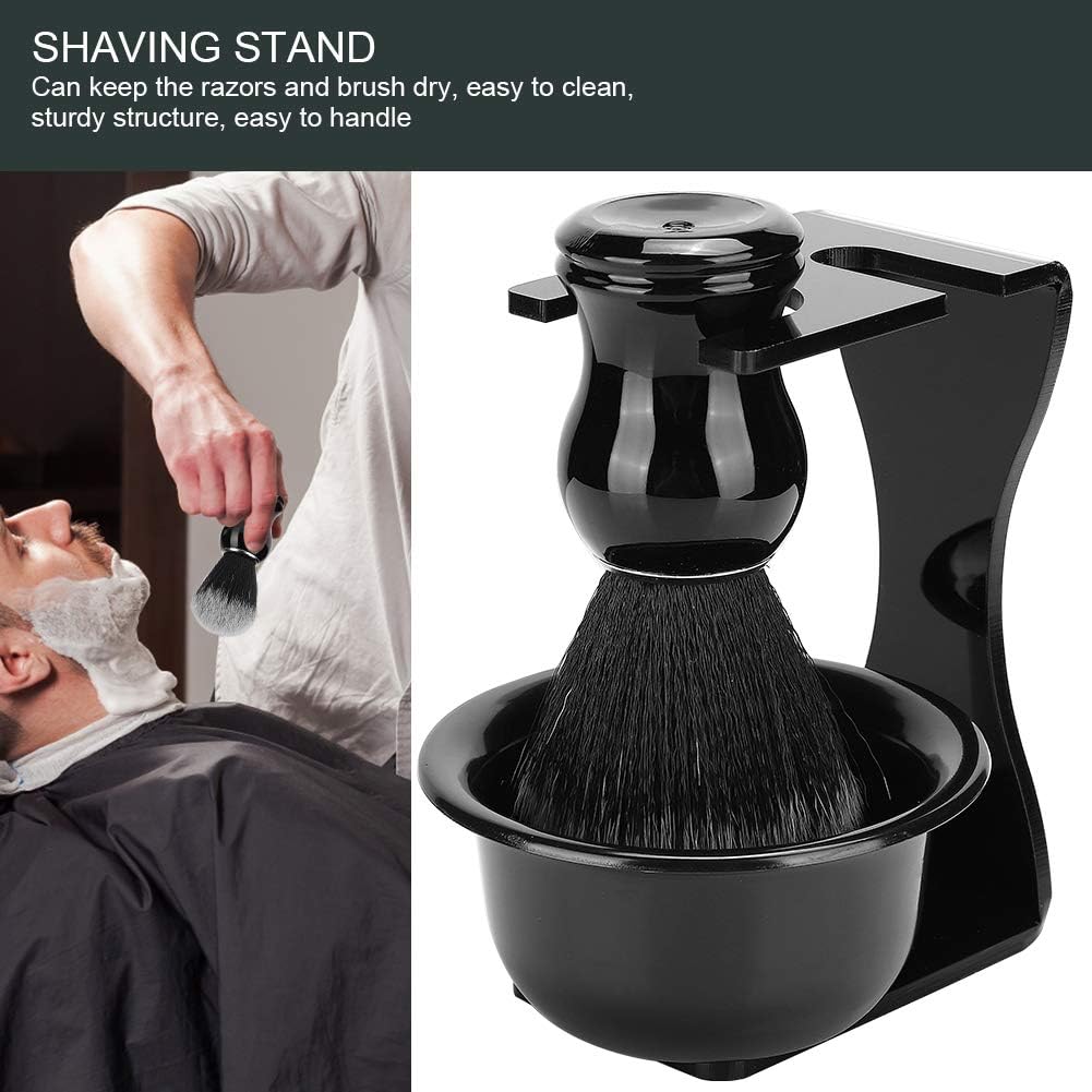 Men's Shaving Brush Set, 3 in 1 Kit with Hair Shaving Brush, Soap Bowl, Acrylic Holder Stand, Home Barber Gift - Image 5