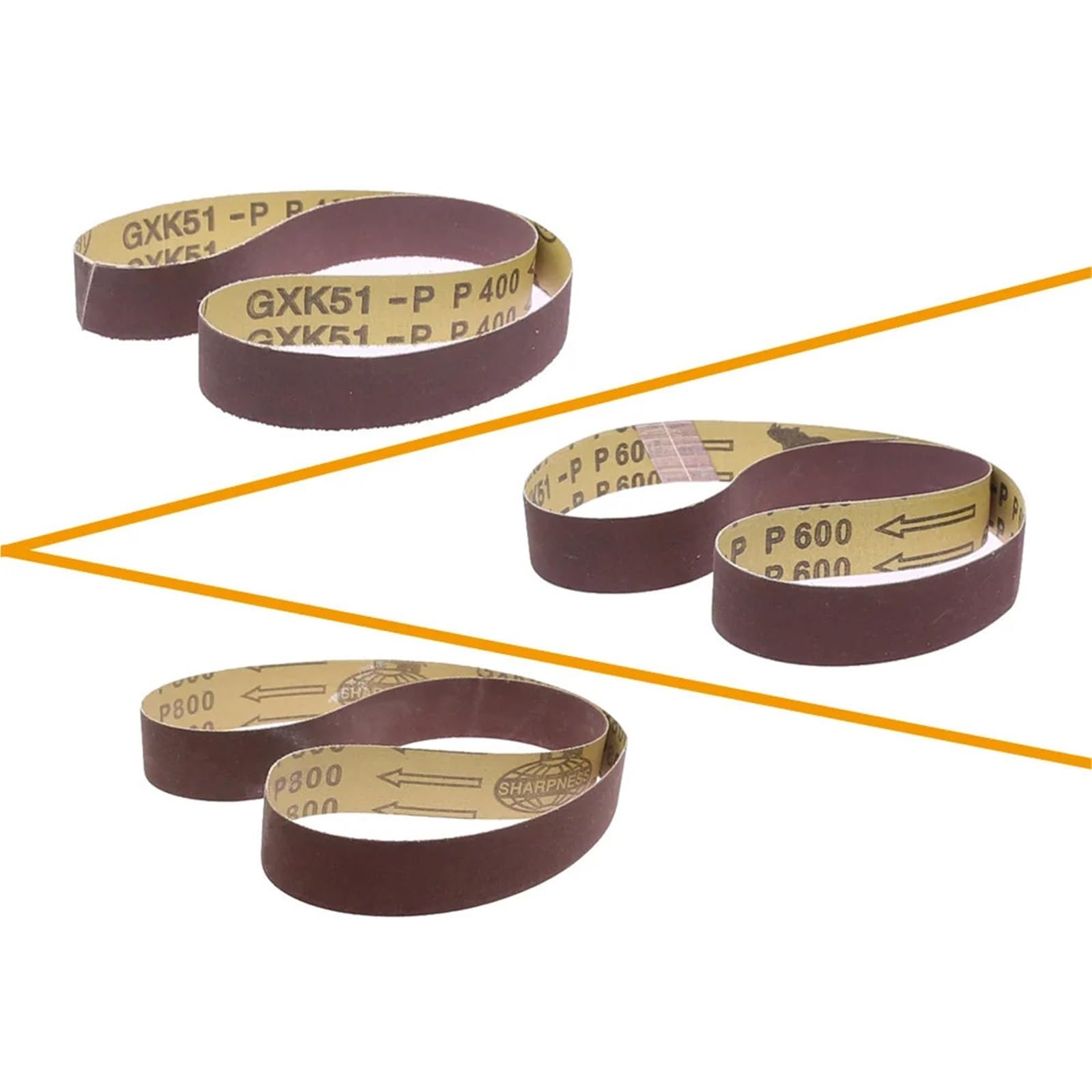 Banda De Lija Banda Lija Abrasiva 762x25mm 10 Piezas | 30x1 En Óxido De Aluminio P40-P800 for Metal Madera Plástico(P40 x 10 pcs)