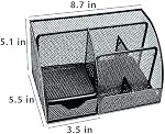 Organisateur de bureau avec tiroir et multi-compartiment design pour fournitures de bureau, cosmétiques, et accessoires de maison-Steel Mesh