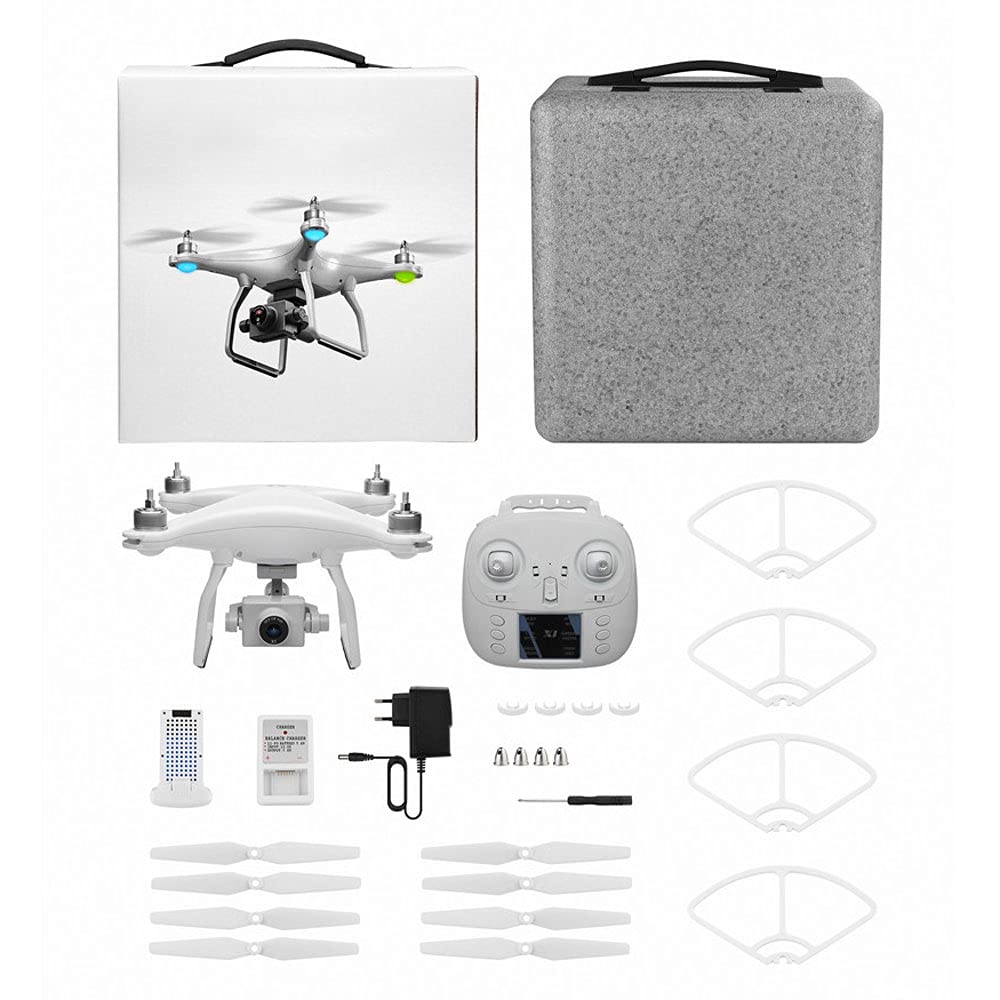 GuyAna Drone GPS Senza spazzole con Telecomando Fotografia Aerea HD WiFi Modello di Aereo a Quattro Assi Aeroplano Trasmissione di Immagini 5G Regali di Aerei RC per Bambini e Adulti