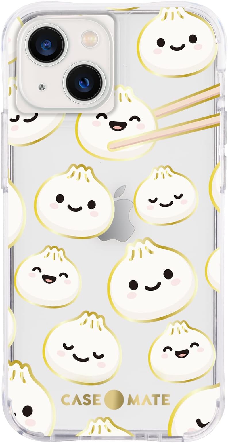 Case-Mate - Tough Prints - Case for iPhone 13 Mini - Gold Foil Elements - 10 ft. Drop Protection - 5.4 Inch - Cute as a Dumpling