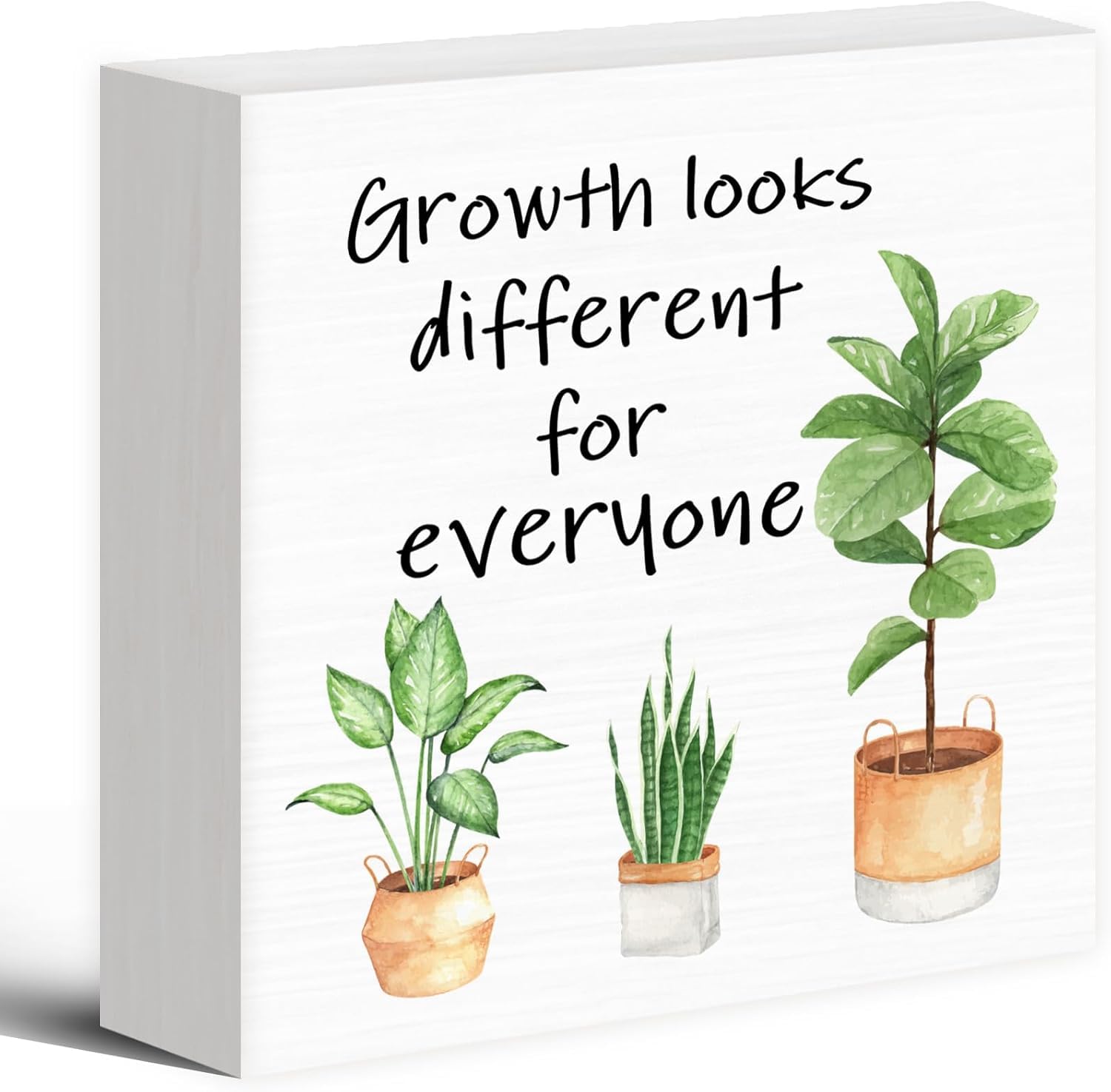 5x5 Inch Wooden Box Sign Growth Looks Different for Everyone