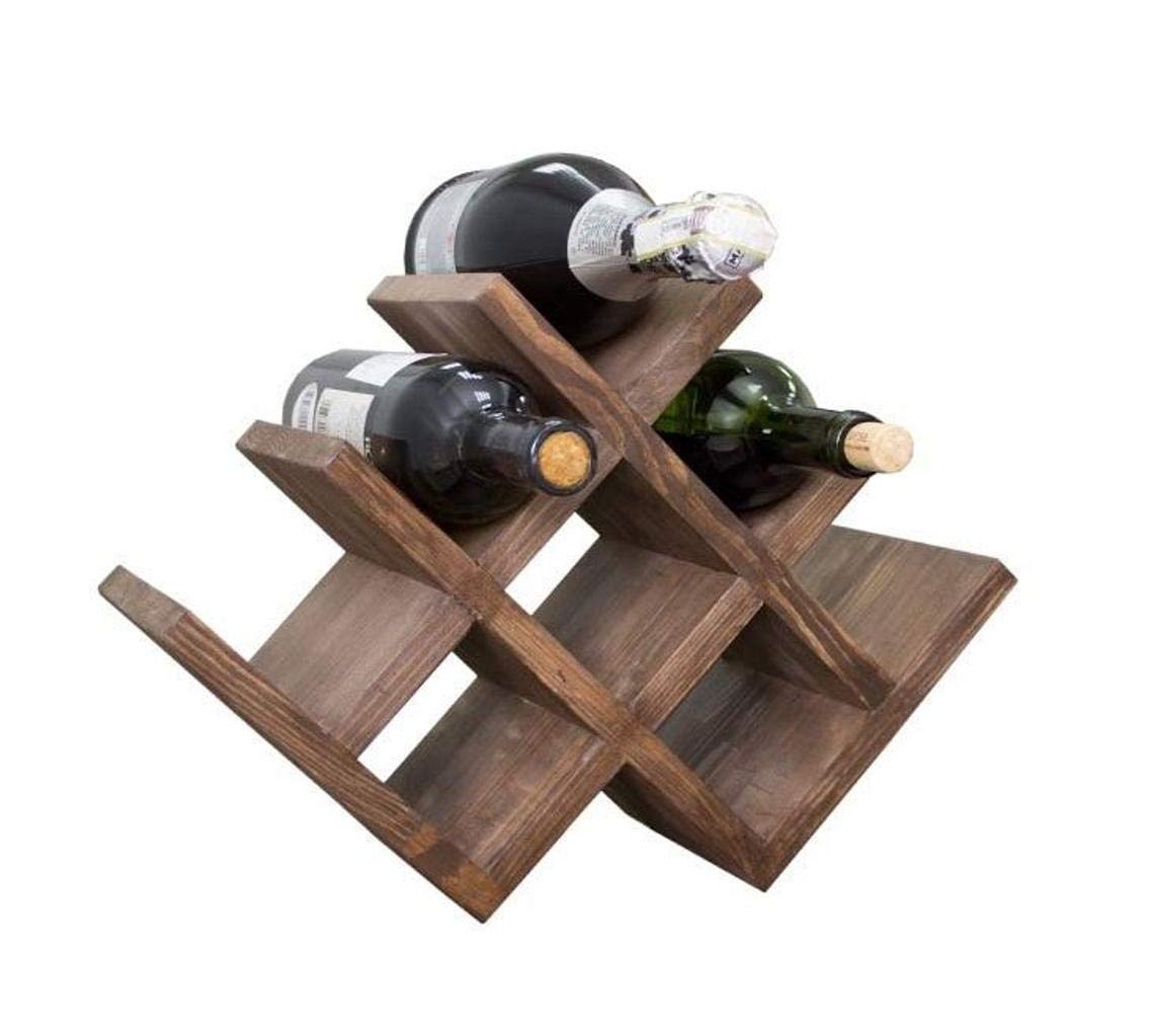 Genuine Decor Wine Rack Countertop 8 Bottle Holder | Tabletop Wine Bottle Holder Rack-picture-23