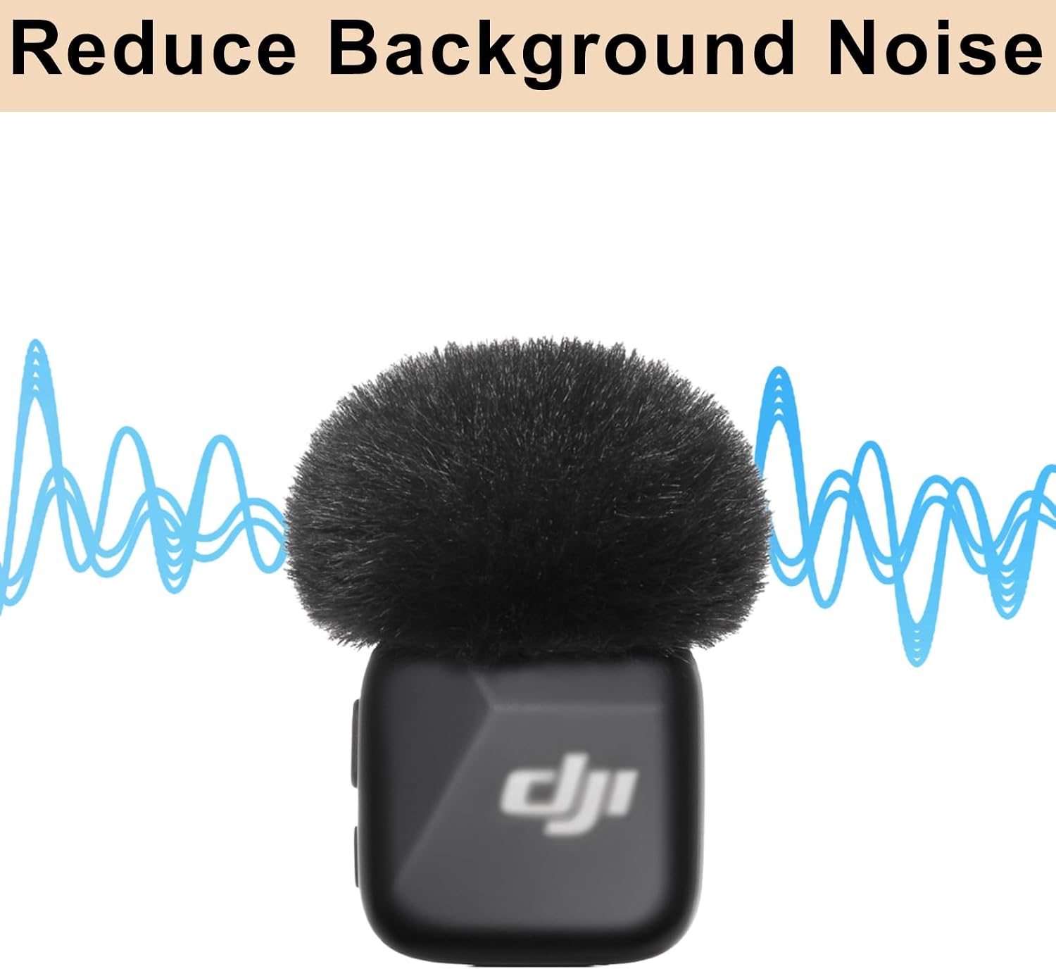 Microphone Windscreen for DJI MIC MINI (2024) Wireless Microphone Furry Wind Muff Accessories (2 Packs-Black) image 5