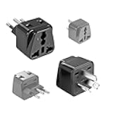 US to Argentina and Uruguay Travel Adapter,Travel Plugs for Argentina USA/Universal to Brazil/Australia,Power Plugs Pack of 2，Black