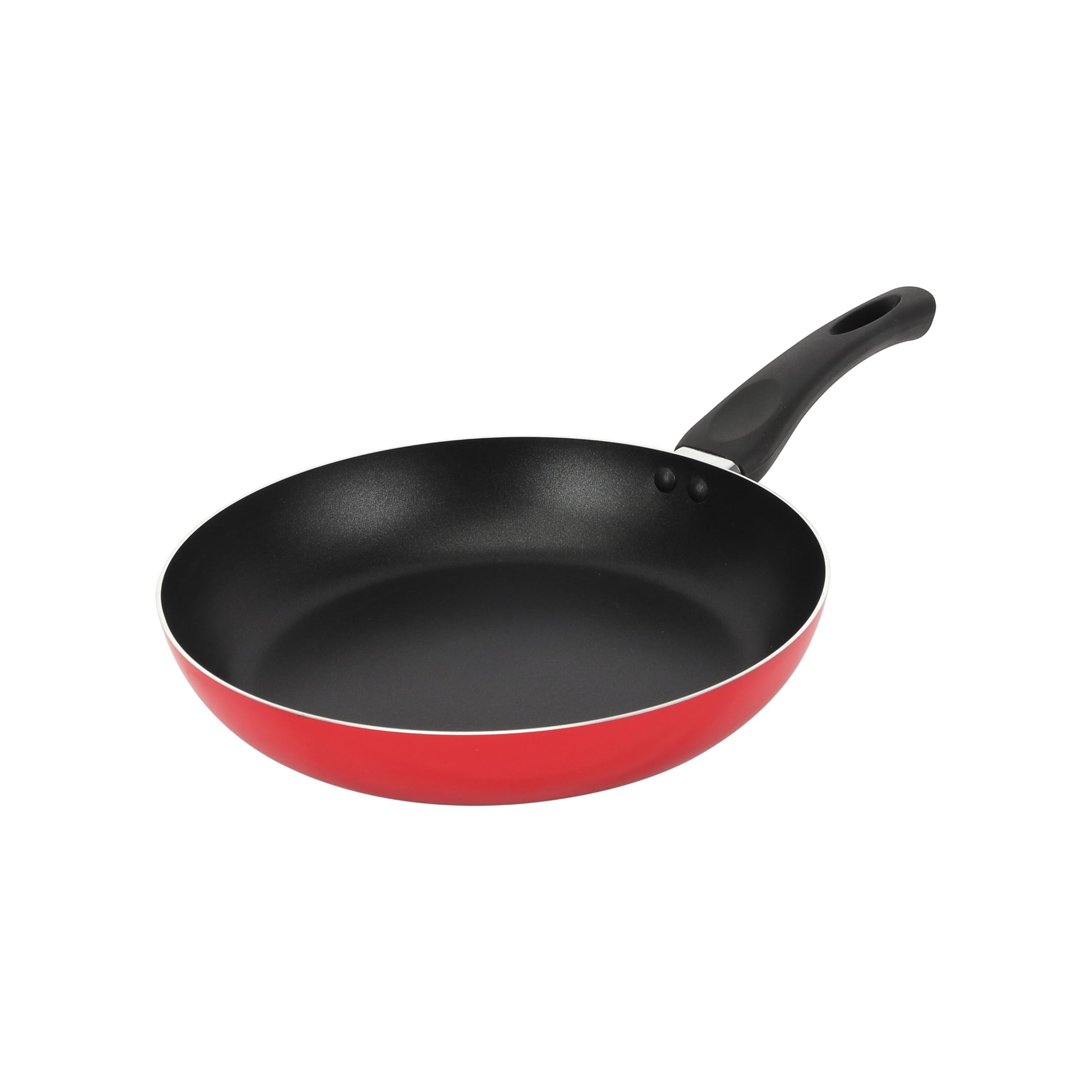 Delcasa 26cm Non Stick Fry Pan Ceramic Coating Healthier Ceramic Chemical Free Non-Stick Heat Resistant Exterior Double Layer Coating, red