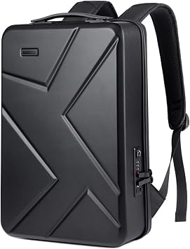Hard Shell Laptop Backpack for Men,Anti-Theft Waterproof TSA Lock Gaming Computer Backpack with USB Port and Wet Pocket, Business College Carry On Backpack fit 15.6/16/17 Inch Laptop,Black