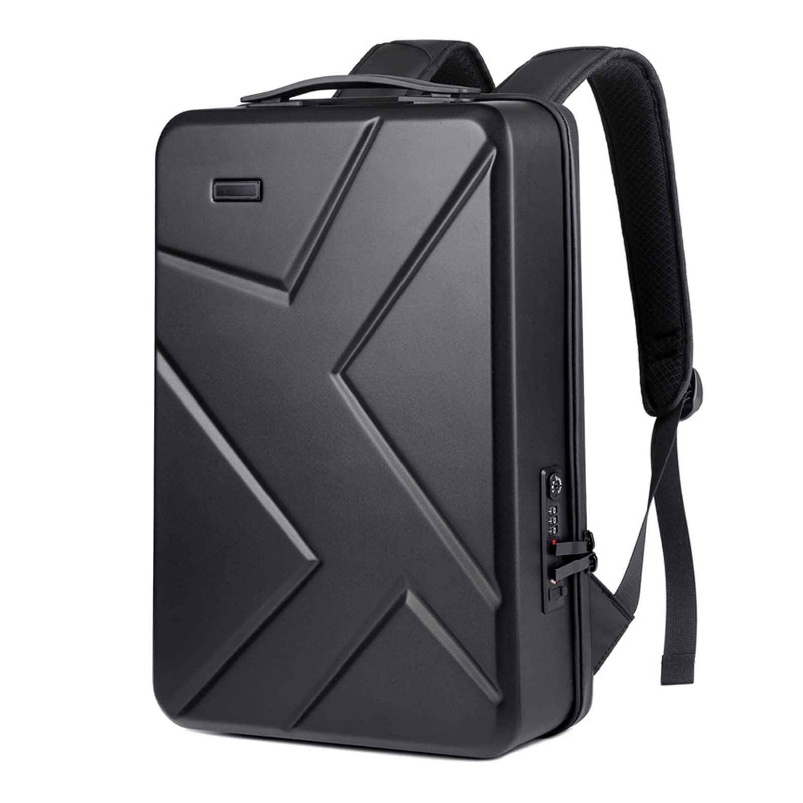 Sac à dos pour ordinateur portable à coque dure pour les hommes, sac à dos antivol à verrouillage TSA avec port USB, Business Collège Sac à dos pour ordinateur portable de 17 pouces