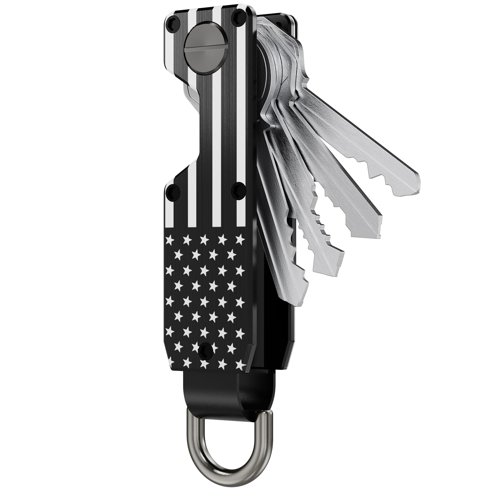 Key Organizer for Men Compact Key Holder Minimalist Key Case Metal Key Chain Key Holder for Keychain Secures 2-5 Keys