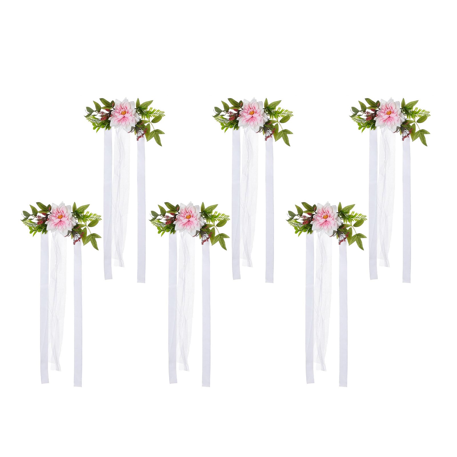 Décoration de chaise de fleurs artificielles pour cérémonie de fête
