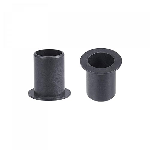 Miniatura 44 de uxcell Rodamientos de manga con bridas 0.118 in Diámetro 0.181 in OD 0.197 in Longitud POM Envueltos Bujes sin aceite Negro 4pcs
