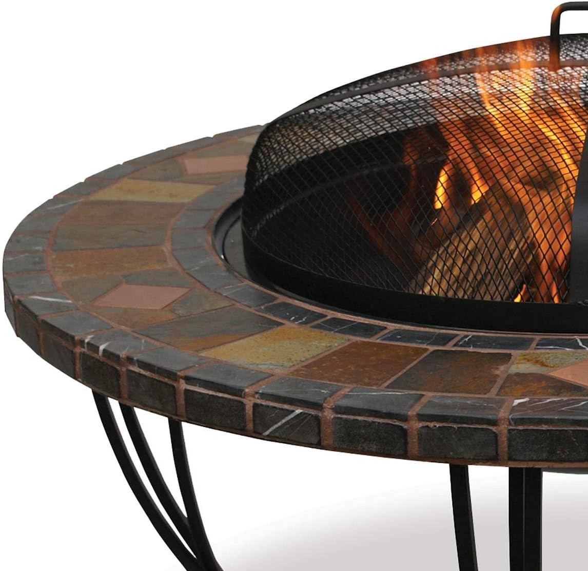 Endless Summer, WAD820SP, 34 in. Slate & Marble Firepit with Copper Accents
