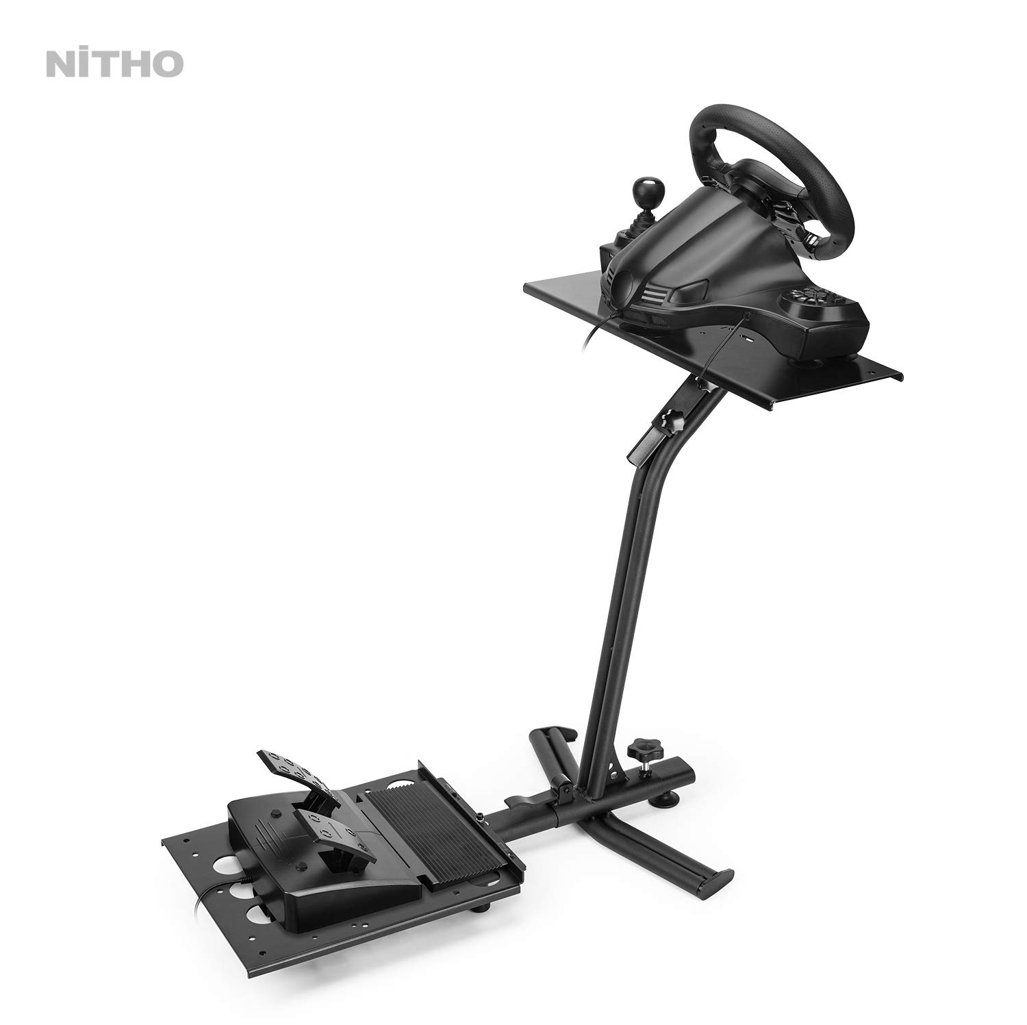 Nitho Drive Pro Stand Steering Racing Wheel Stand, Height Adjustable & Foldable Alloy Gaming Wheel Gear Shifter Pedal Stand Support for Logitech G29/G920/G923, Thrustmaster T300/T500 (Universal) 4 61AtcsD7T5L. SL1500