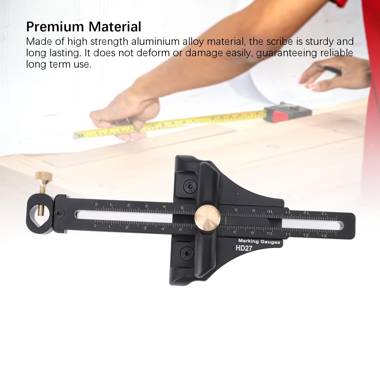 Herramienta de Trazado de Madera Juego de Herramientas para Trabajar la Madera, Raspador de Marca Deslizante, Trazador de Lineal de Precisión Ajustable, Herramienta de Dibujo de