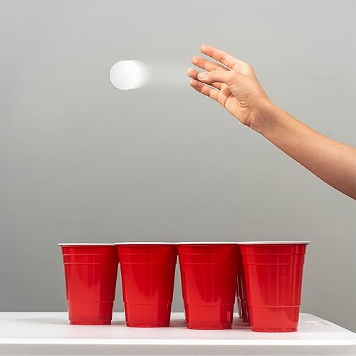 Miniatura 8 de Juego de Beer Pong: 24 tazas reutilizables y 4 bolas de pong duraderas Juego de fiesta #1 de Estados Unidos, eventos al aire libre y regalos