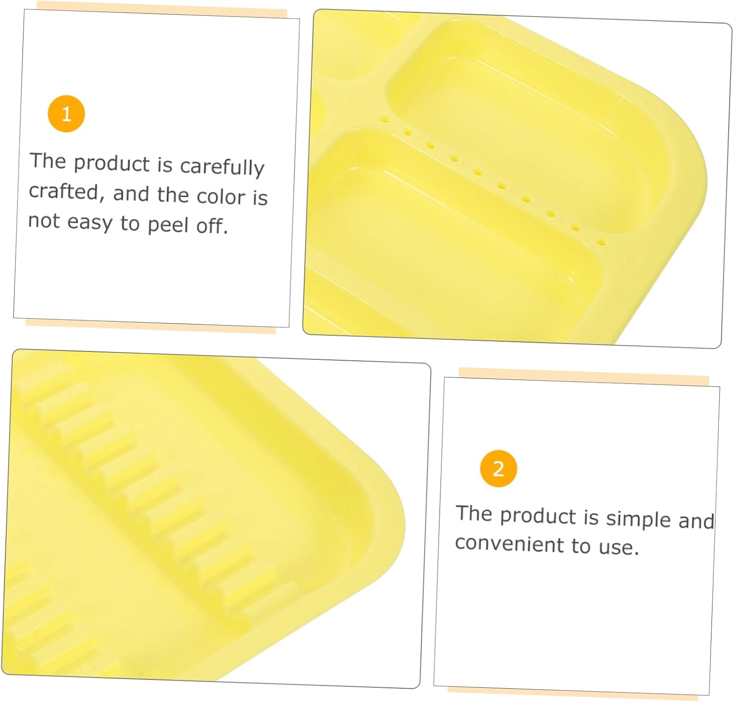 Homoyoyo 2pcs Divided Plastic Tray for Organized Storage for Oral Care Tools Jewelry and Items Scratch and Stain Resistant for Home and Clinic Use