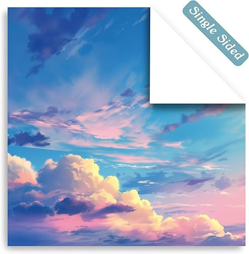 Vista 78 de Papel de manualidades, 24 hojas, 12 diseños, álbumes de recortes, una sola cara de 6 x 6 pulgadas, papel de cartulina, álbumes de recortes, 24