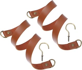 Creative Curtain Buckle 2 Sets Leather and Iron Holdbacks