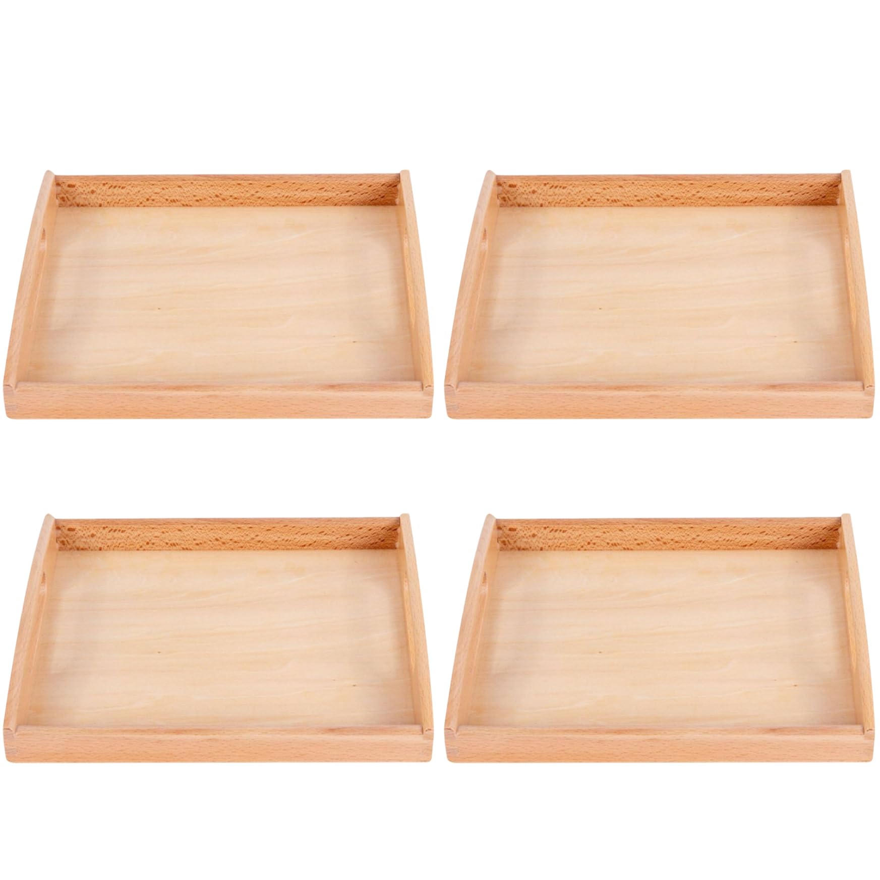 Plateaux Montessori bois pour perles éducatives et rangement jouets enfant
