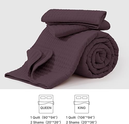 Miniatura 82 de WRENSONGE - Juego de edredón blanco tamaño queen de 3 piezas, colcha ligera para todas las estaciones del verano, juego de ropa de cama suave con 2