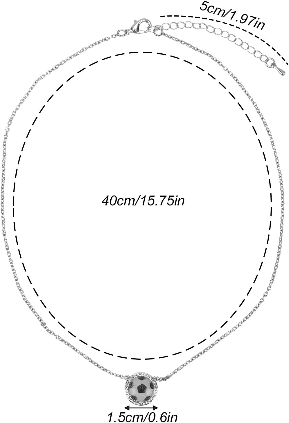 Soccer Necklace for Woman, Gold Sport Theme Soccer Pendant Necklace Inspirational Jewelry for Female Players Fans Coaches - Image 2