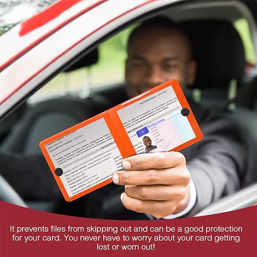 Vista 6 de 2 piezas esenciales para automóvil, guanteras de vehículos, soporte para registro de automóvil y seguro, accesorios para el interior del automóvil