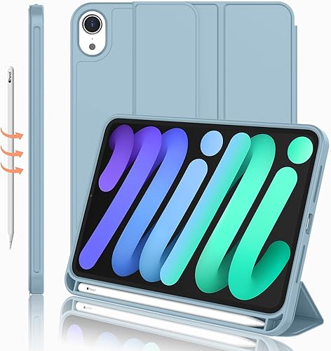 Miniatura 33 de iMieet Funda para iPad mini 7 2024 (A17 Pro), Funda para iPad mini 6 (8.3 pulgadas, modelo 2021), Funda para iPad mini 7ª/6ª generación con soporte