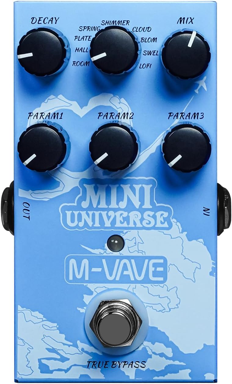 M-VAVE Guitar Pedal Reverb Innovation Unique Sound 9 Effects Reverb Universe Pure Digital Pedals