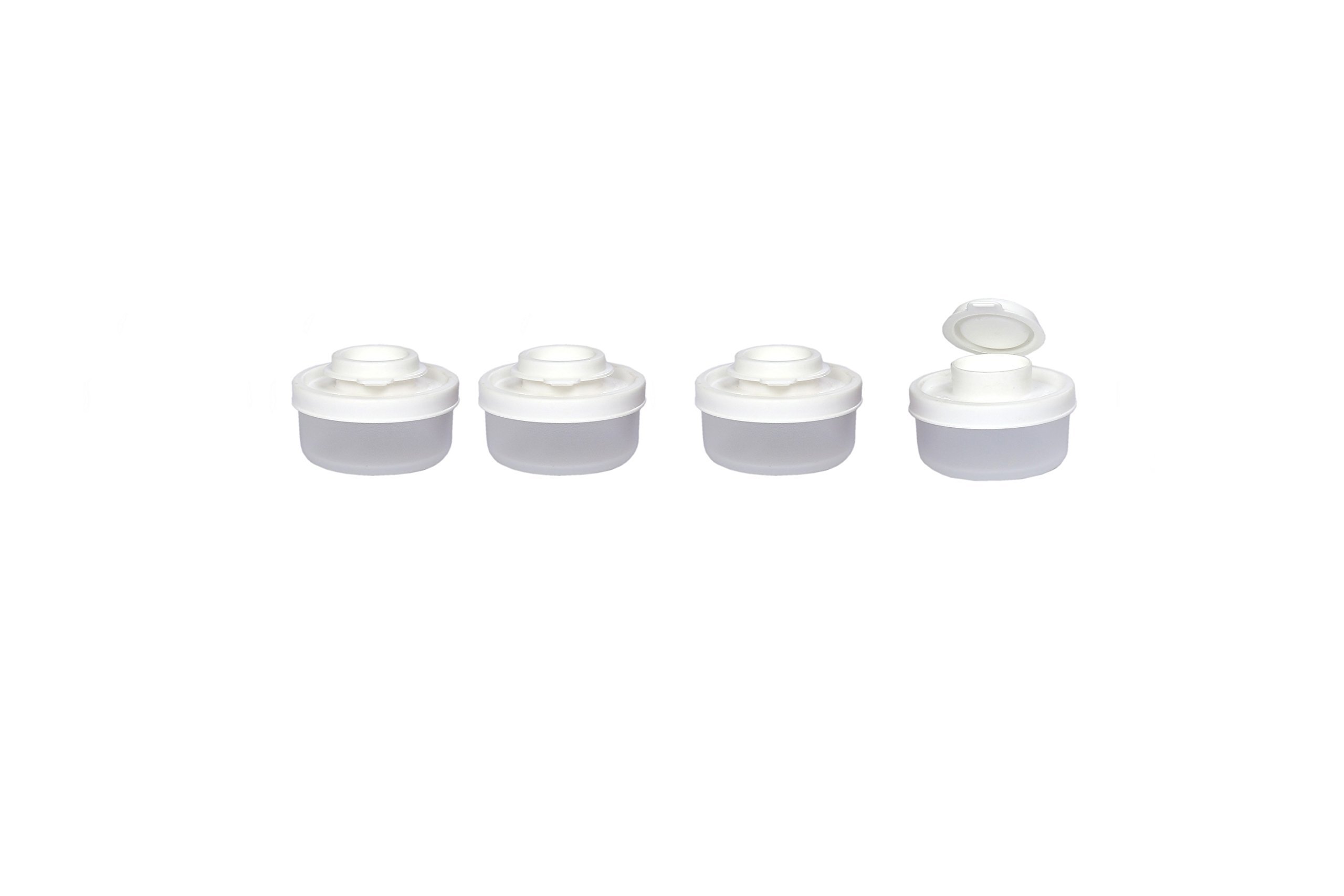Petite à épices Shaker Set de 40 ml lot de 4 pots en plastique blanc