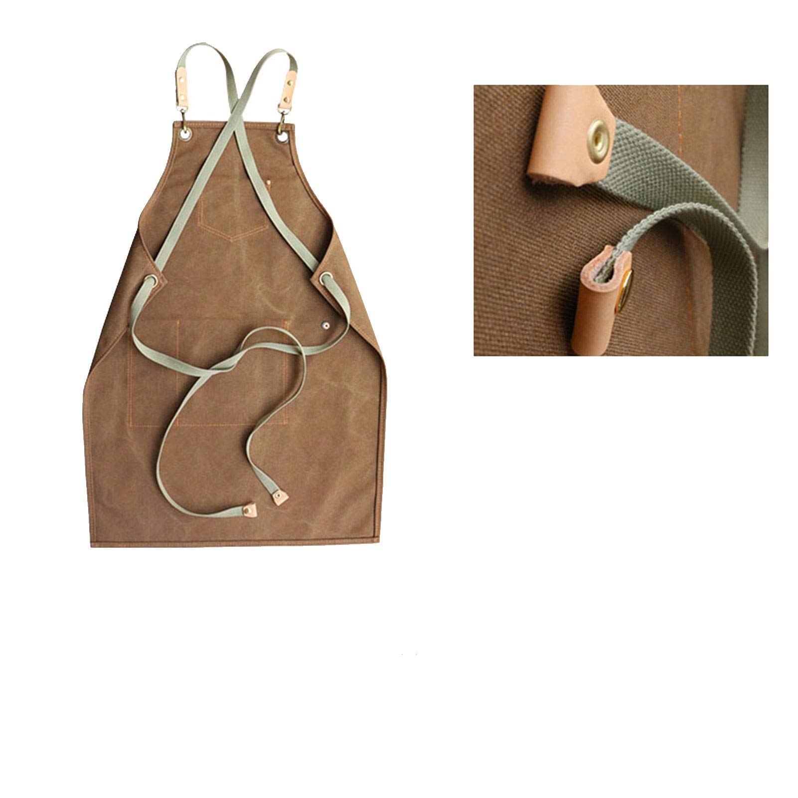 Grembiule Da Lavoro Uomo Con Tasche - Tela Resistente Per Barbecue E Falegnameria - Foto 12