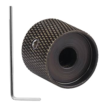 Amazon.co.jp: ブラックギターノブ | レンチ付きメタル