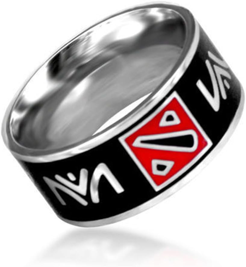 Stainless Steel Defense of the Ancients Dota 2 Dota2 Ring Pendant with Chain Game Costume Jewelry 10 Christmas Gift