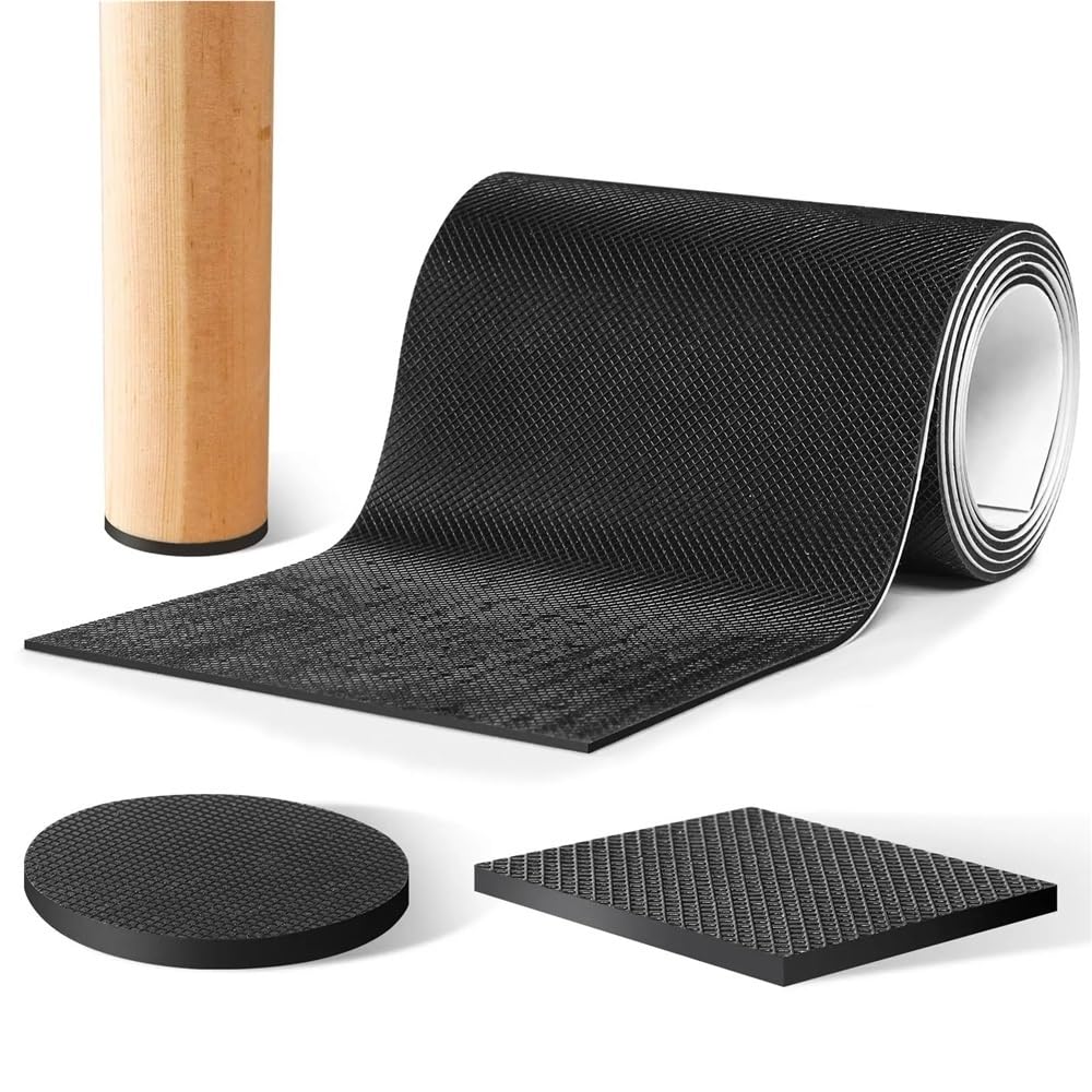 Almohadillas Autoadhesivas Antideslizantes for Muebles, Protectores de Suelo de Goma, recortables for Suelos de Madera.