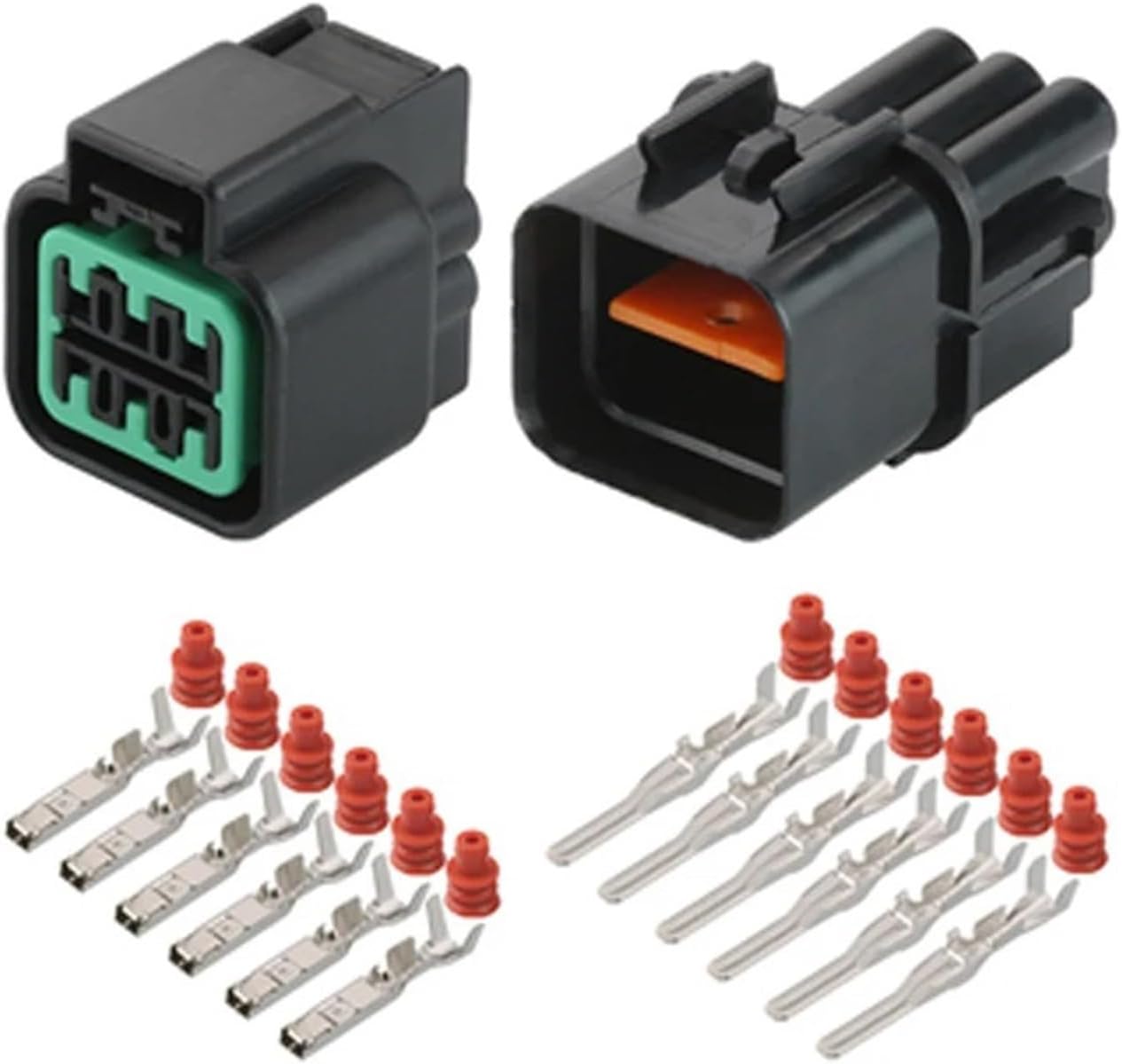 1/5/10/20/50 Set 6-pin Car Plug Compatible Waterproof Male/Female Connector PB621-06020(6p female male,5 sets)