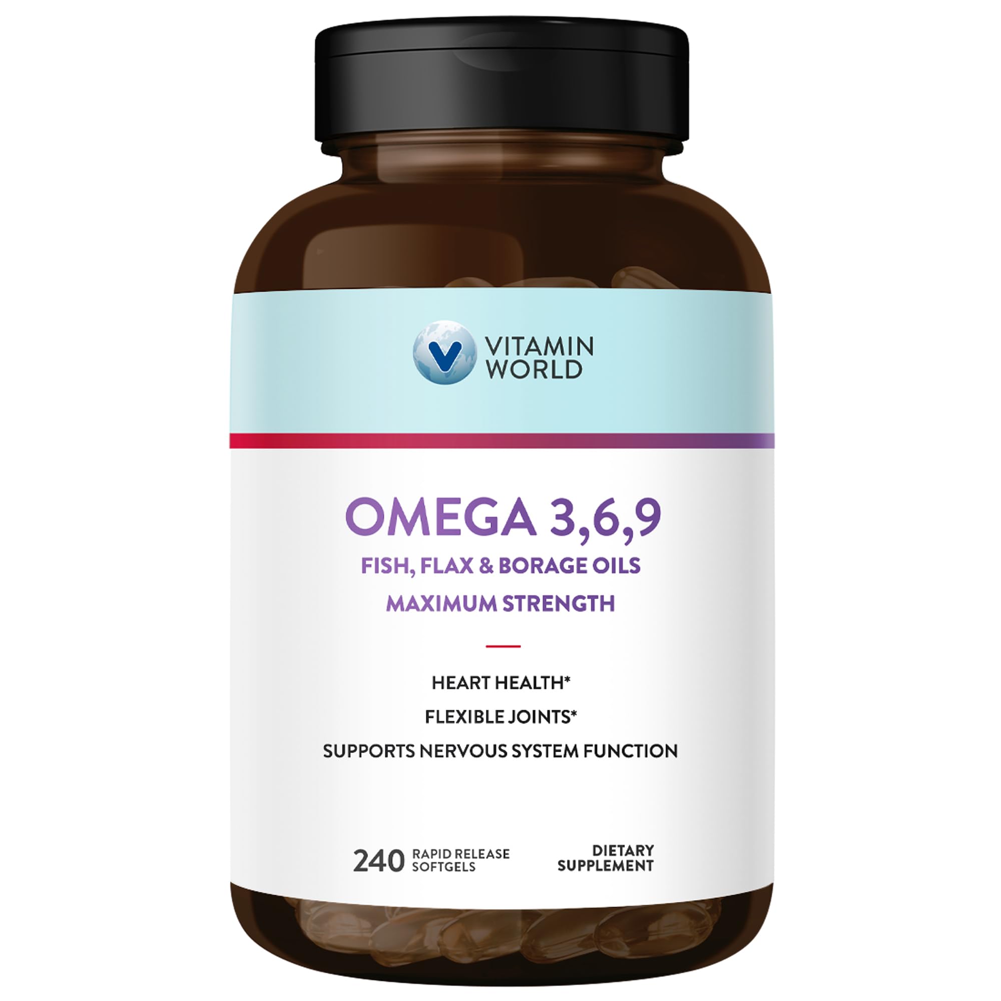 Vitamin World Triple Omega 3-6-9 3600mg, 240 Softgels