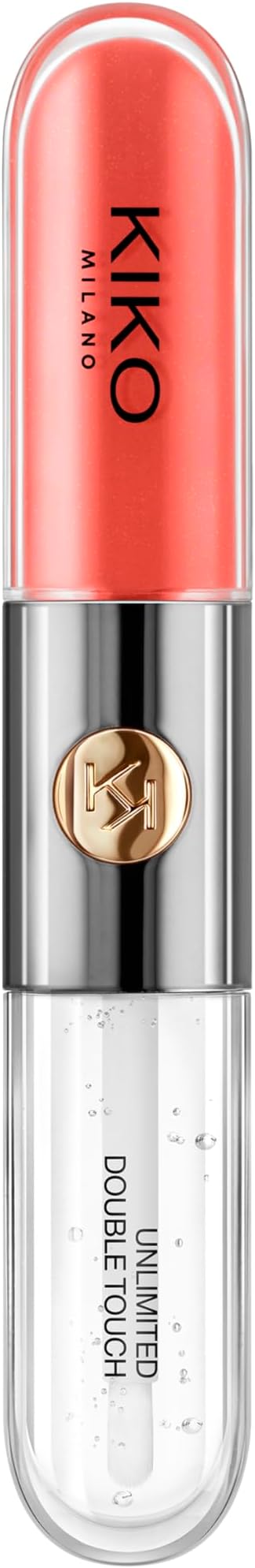 KIKO Milano Unlimited Double Touch 114 | Liquid lipstick with a bright finish in a two-step application. Lasts up to 12 hours. No-transfer base colour
