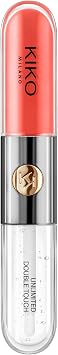 KIKO Milano Unlimited Double Touch 114 | Liquid lipstick with a bright finish in a two-step application. Lasts up to 12 hours. No-transfer base colour