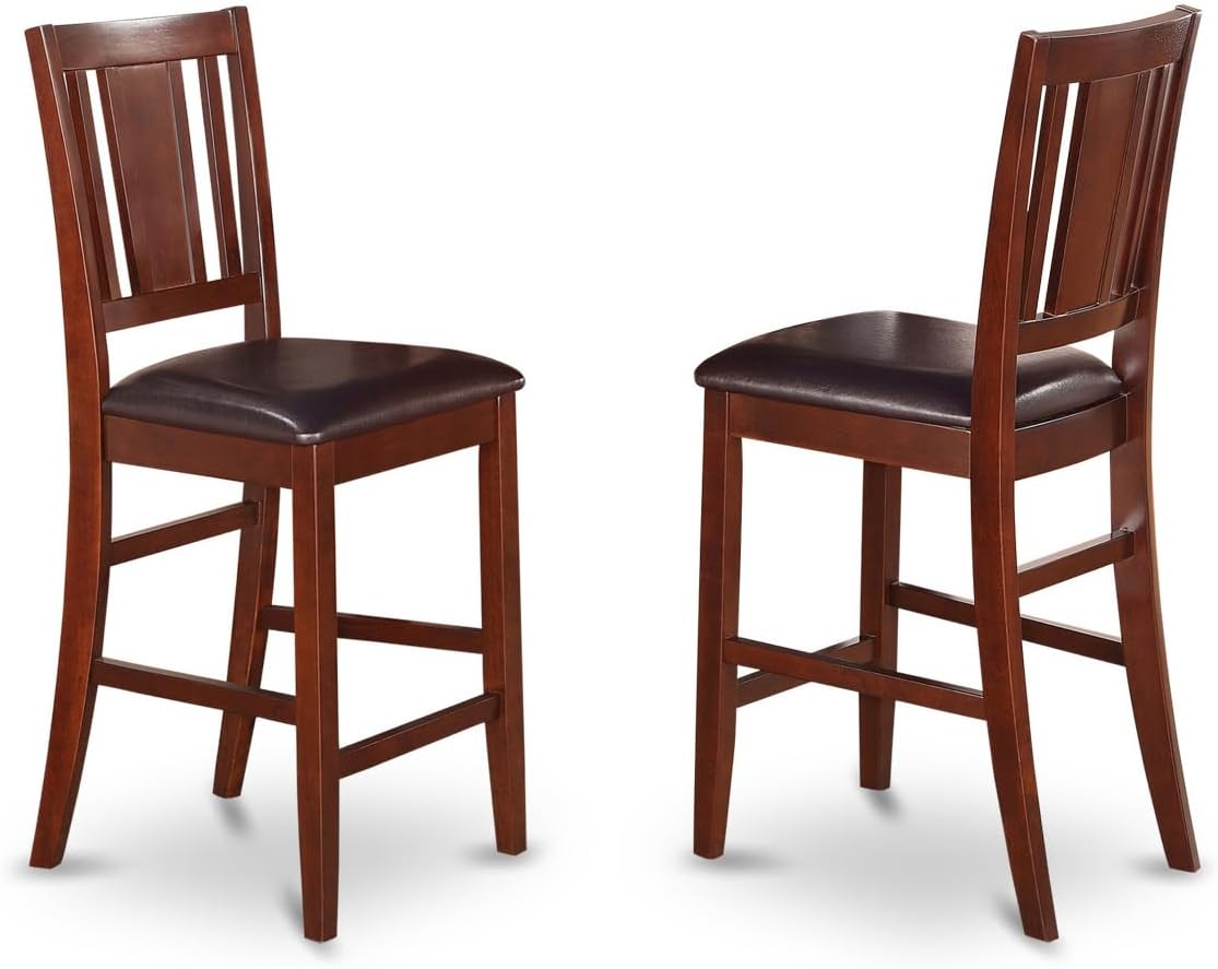 HomeStock Counter Height Dining Set - 5 Piece Table & Chairs - Modern Kitchen Set - 36x36 Inch Square Table